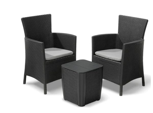 IOWA BALCONY SOFA SET GRAPHITE